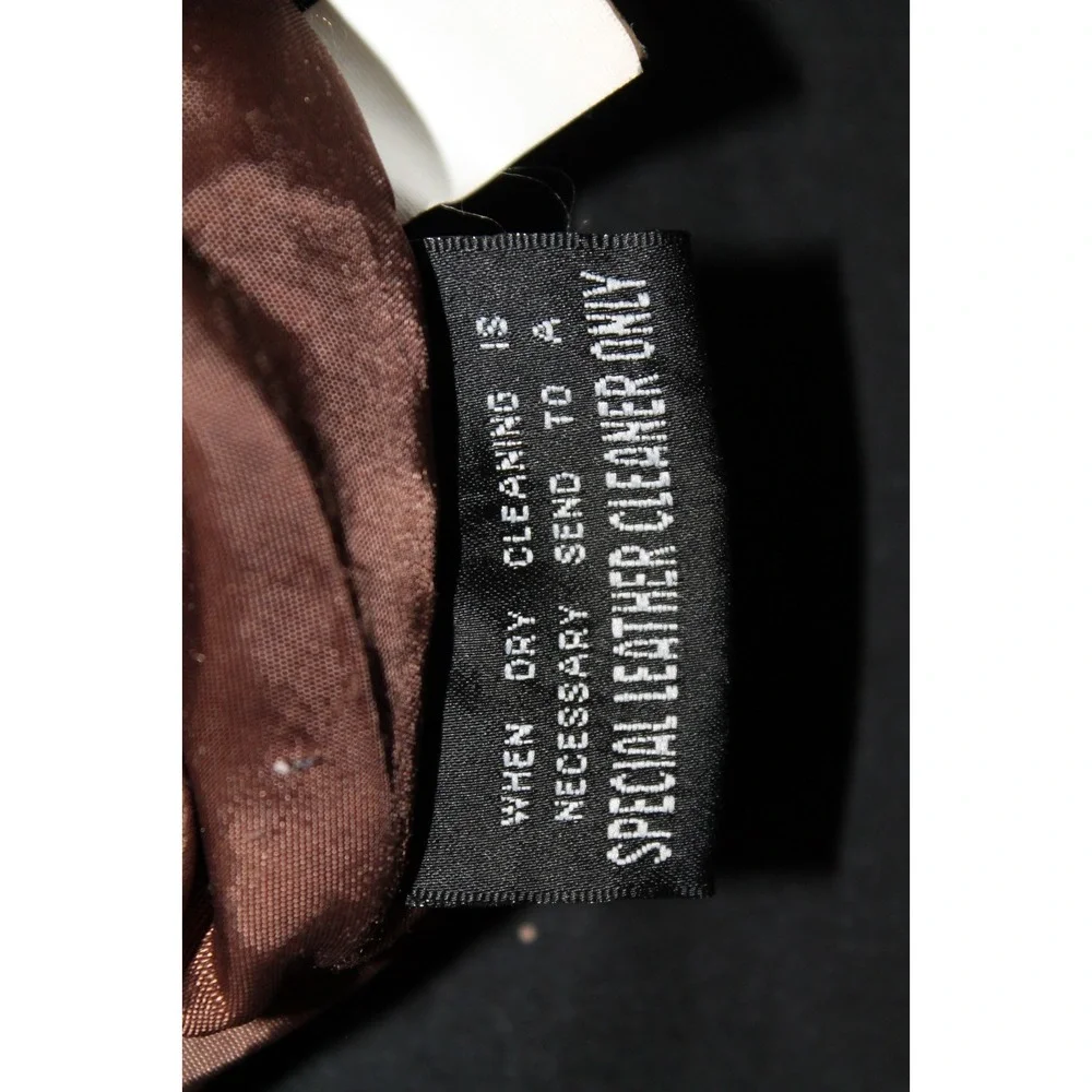 Adventure Bound Originals Brown Leather Bomber Motorcycle Jacket Mens M